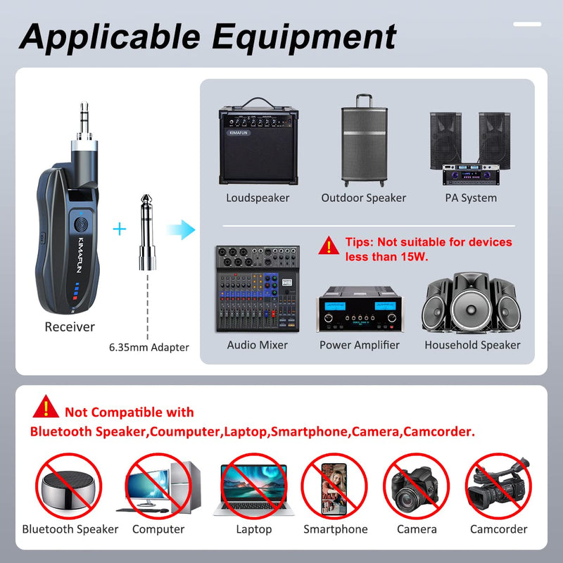 KIMAFUN Wireless Lavalier Microphone System, Wireless 2.4GHz Lapel Mics Handheld Mic 2 in 1 for Teaching, Teachers, Speech, Tour Guiding, Speaker, Amplifier, PA System, Broadcast, KM-G70(1TX1RX) 1TX+1RX