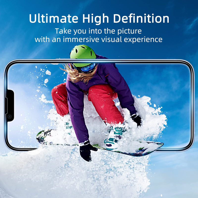 Privacy Screen Protector for iPhone 13/13 Pro/14 [3-Pack][6.1 Inch] Display Tempered Glass Film with Easy Installation Frame, Ultra HD, 9H Hardness, Scratch Resistant, Case Friendly iPhone 13/13 Pro/14-6.1 Inch Privacy 3-Pack