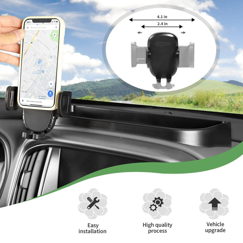 JeCar Dash Phone Holder Dashboard Cellphone Clamp Upgrade Aluminum Alloy Ball Mount with Storage Tray Interior Accessories Compatible with Chevy Colorado & GMC Canyon 2014-2022