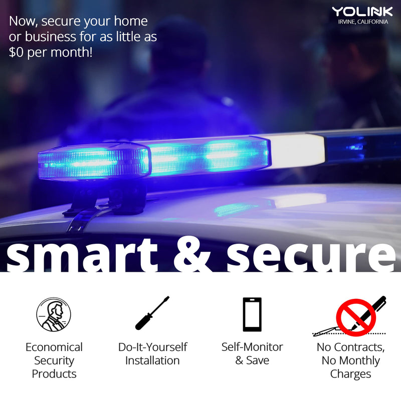 YoLink LoRa Smart Outdoor Motion Sensor, Driveway Alert, Property Invasion/Tresspassing Detector, 1/4 Mile Open Air Range, Email/SMS/Push Alerts, Alexa, IFTTT, Home Assistant (Hub Included!) Outdoor with Hub
