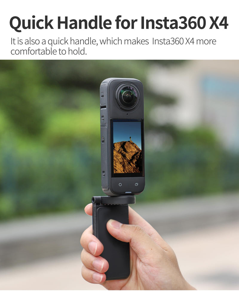 Insta360 X4 Magnetic Mount Stand Compatible for Insta360 Camera, Magnet Steering Holder Bracket with 1/4 Screw for 360 Action Camera, Stand Base for Insta360 X4/X3/X/GO 3/GO 2/DJI Pocket 3