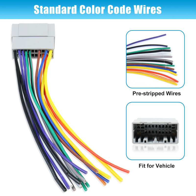 [AUSTRALIA] - Car Radio Wiring Harness Adapter Connector Replacement for 2002-2007 Dodge Ram,2003-2007 Jeep,2000-2007 Chrysler Radio Stereo Audio Video Wire Cable for Jeep/Dodge/Chrysler-02 