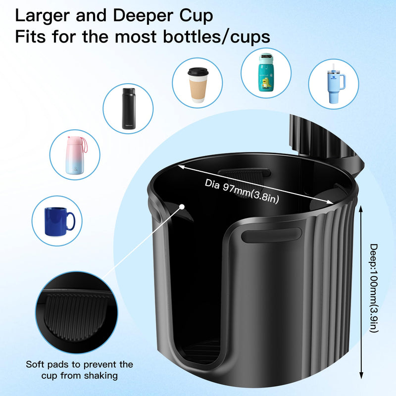 Cup Phone Mount for Car, Cup Phone Holder [2026 Upgraded] 20.5" Height Long Arm Phone Mount for Your Car/Truck/SUV Fit All 4.0-7.0in Smartphones iPhone, No Shake Design