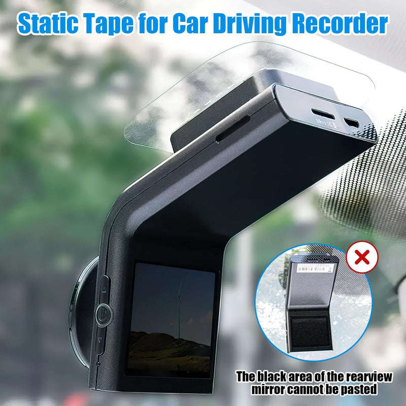 [AUSTRALIA] - Windshield Dashcam Stickers, Sturdy Electrostatic Stickers Easily Prevent Scratching & Falling, Transparent Windshield Film for Mounting Dash Cam Phone Projection Screen 