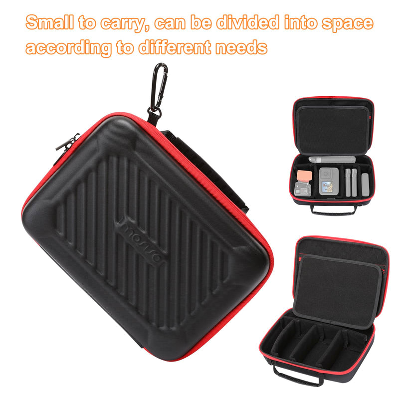 MOSISO Camera Case Compatible with GoPro Hero 12/11/10/9/8/7, Hard Travel Carrying Case Compatible with AKASO EK7000/V50/Brave 4/7 LE/8, EVA Case with Handle & Snap Hook for Action Camera, Black