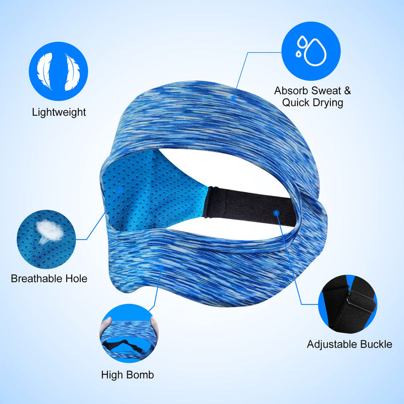 SAYAFAN VR Eye Mask, Adjustable Breathable VR Sweat Band for Meta/Oculus Quest 2/3, HTC Vive, PS, Gear, VR Workouts (3PCS) Colourful