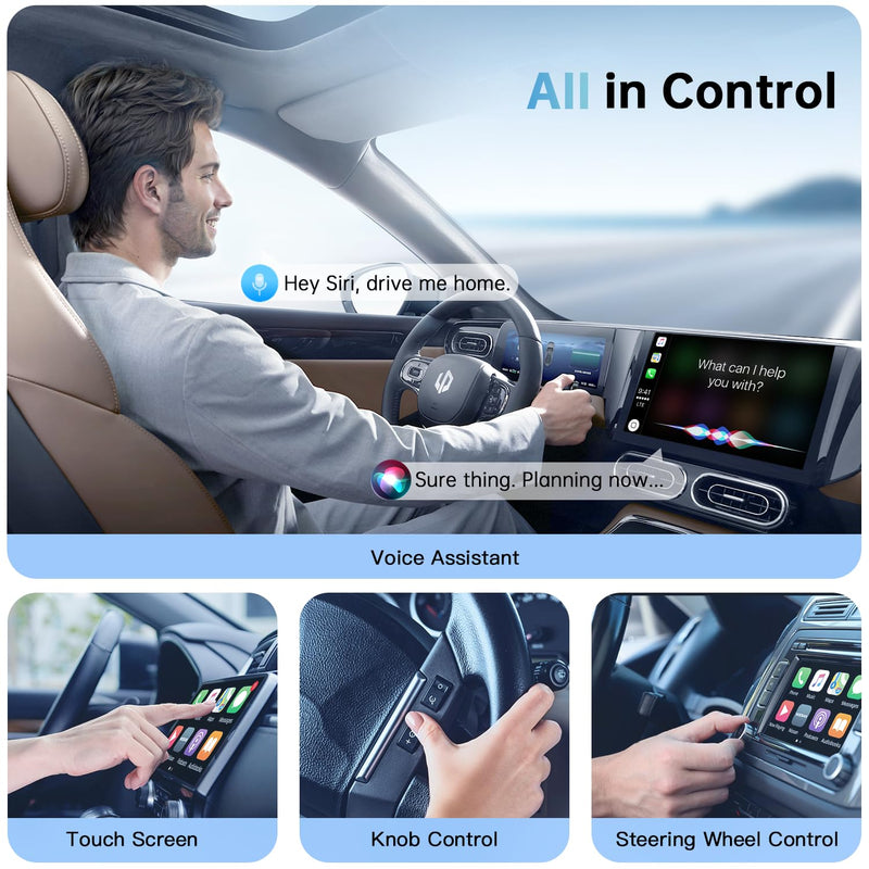 Wireless CarPlay Adapter for Apple CarPlay, Easy to Upgrade Wired CarPlay to Wireless, Instant Connectivity, Super Mini Car Play Dongle for iPhone Fit for Cars with Built-in CarPlay