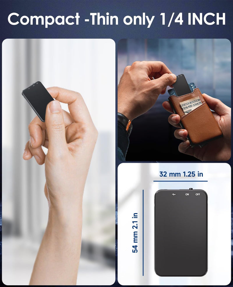 [AUSTRALIA] - 0.25IN Mini Portable 64GB Voice Recorder - Vormooi V15 Digital Voice Activated Recorder with Playback and AI Noise Reduction, 1536Kbps HiFi Audio Recorder Device for Lectures Meetings Classes 