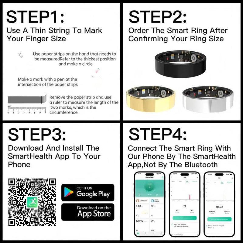 Smart Ring for Women Men, Fitness Tracker Ring with Free App No Subscription Fee, 7 Days Battery Life, Sleep Monitor, Heart Rate & Step Tracker, IP68 Waterproof, Android/iOS Compatible(Silver,9) Silver 9