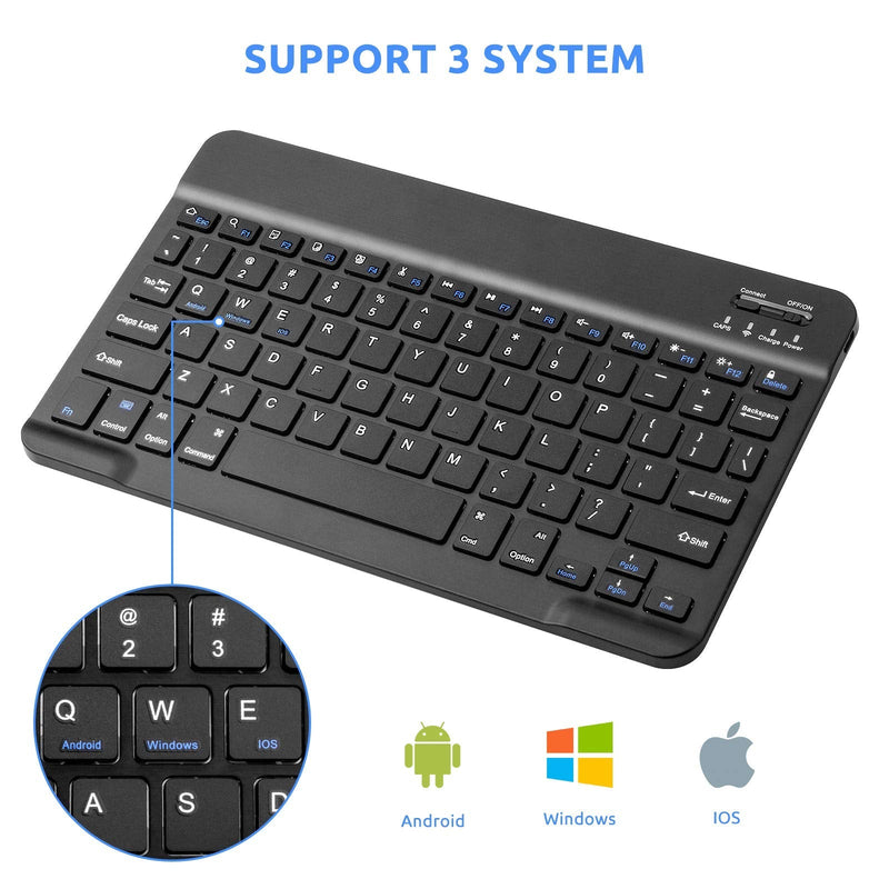Wireless Keyboard for Surface Go 2 (2020),Universal Slim Portable Bluetooth Keyboard Compatible with Surface Go 2 (2020) Keyboard with Built in Rechargeable Battery,Black