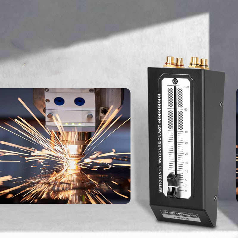 [AUSTRALIA] - Passive Volume Controller Metal Audio Preamp Speaker Volume Controller for Home Studio Hi-Fi Systems Clear Sound Preamp Adjuster Plug & Play 
