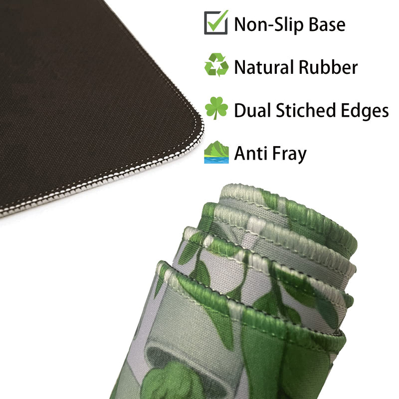 Cute Large Mouse Pad, XL Gaming Mouse Pads, Big Extended Mousepad, Waterproof Desk Mat with Stitched Edge, Laptop Computer Keyboard Mat Desk Pad for Home Office, 27.6x11.8X0.12IN (Green Cactus) Green Cactus