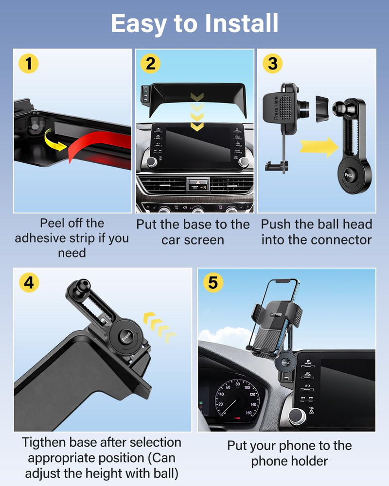 SKYLOTEC Car Phone Mount for Mazda 3 2014-2016/CX-3 2016-2021 Accessories | MX-5 MX5 Miata 2016-2023, 7-Inch Screen Automobile Cradles with Extension rod, Cell Phone Holder, Not Block Air Vent Universal Holder CX-3 2016-2021(Extension Rod)