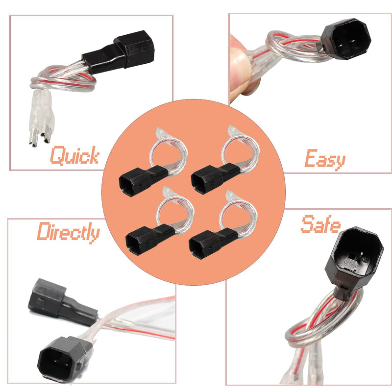 RED WOLF Car Speaker Wiring Harness Adapter Connector Compatible with Ford 1998-2014, Lincoln 2003-2011, Mercury 2000-2010, Mazda 1998-2011 Vehicles Install Aftermarket Door Speaker Wire Cable Plug