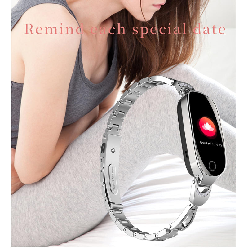Yihou Fitness Trackers for Women Fitness Watch Smart Watch with Multiple Sport Modes Sleep Monitoring Heart Rate Monitor Female Health for Android iOS Golden Chain