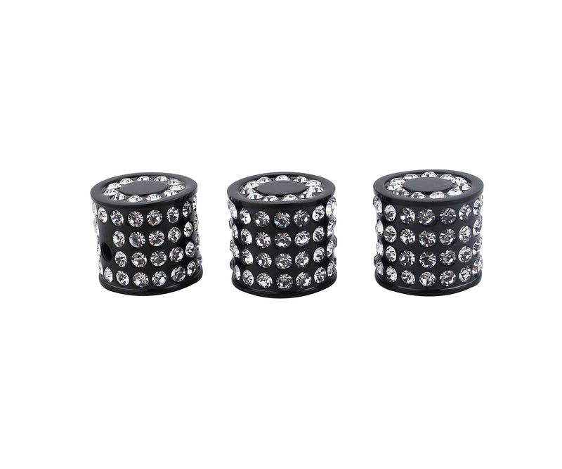Guyker Diamond Style Guitar Bass Potentiometer Control Knobs with 6mm Dia. Shaft Pots - Stainless Steel Dome Speed Tone Volume Knob Replacement for Electric Guitar or Precision Bass - Black, CKB014