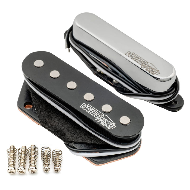 Wilkinson Vintage Alnico 5 Tele Single Coil Pickups Neck Bridge Pickups Set for Fender Squier Telecaster Electric Guitar