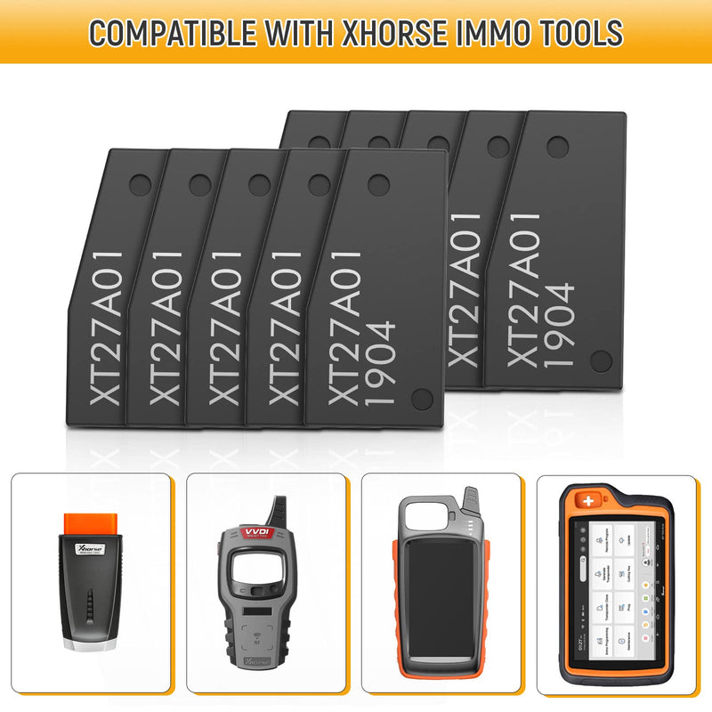 Xhorse Super Chip, VVDI Super Transponder Chip, XT27A01 XT27A66 Transponder for ID46/40/43/4D/8C/8A/T3/47(Pack of 10)