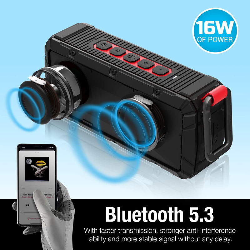 Pro Portable Magnetic Bluetooth Golf Speaker Wireless Waterproof IPX6/Shockproof 3rd Generation Magnetic Golf Speakers for Golf Cart 24Hour Battery Golf Accessories Golf Gifts(TWS & SD Card function) TWS & SD Card function