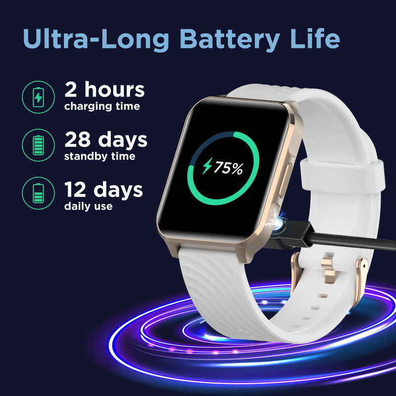 Motorola Moto Watch 70 - Health and Fitness Bluetooth Smartwatch for Every Day Wear, Advanced Health Features, Up to 10 Days Battery Life - Compatible with Android and iOS - Rose Gold