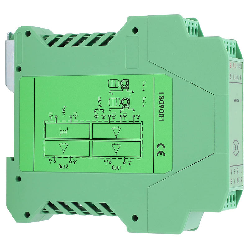 Isolator, 0-10V To 0-10V Current Conditioner, Analog Isolator Transmitter Splitter, DIN Rail Mount, PLC Detect Conditioner for 2 or 3 Wire Transmitters