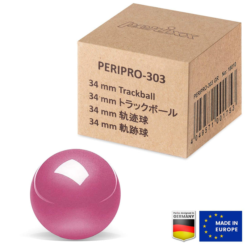 Perixx PERIPRO-303 1.34 Inches Trackball - Replacement Ball for M570, PERIMICE-517/520/717/720, and Other Compatible Trackball Mouse (Pink) Glossy Pink