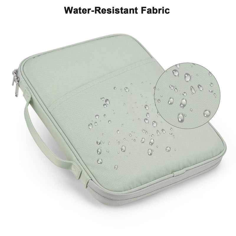 9-11 Inch Tablet Carrying Case, Padded Protective Travel Sleeve Bag for iPad Pro 11, iPad 10.9 (10th Gen), iPad Air (5/4th Gen), Galaxy Tab S9/S8 (Mint Green-11) Mint Green11 9-11