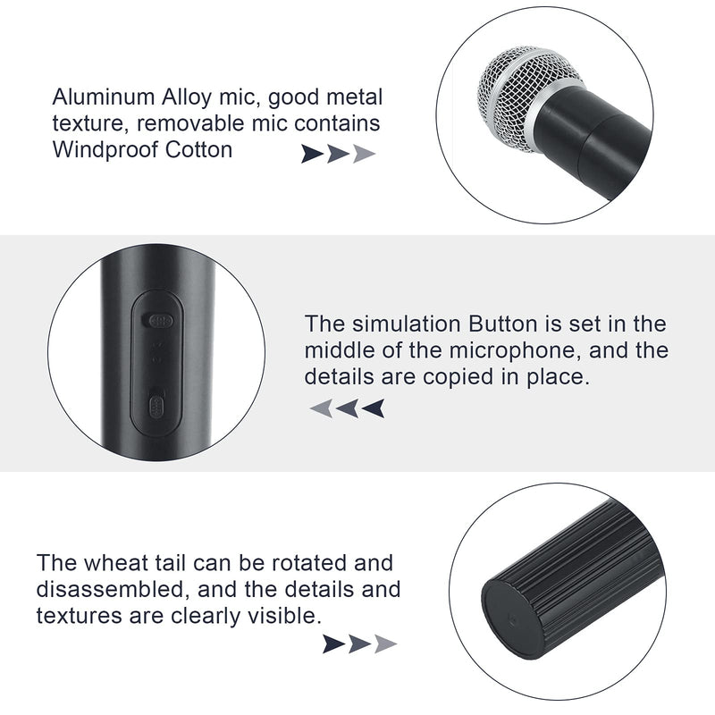 1 Microphone Plastic Rock Mic Karaoke Prop Performance