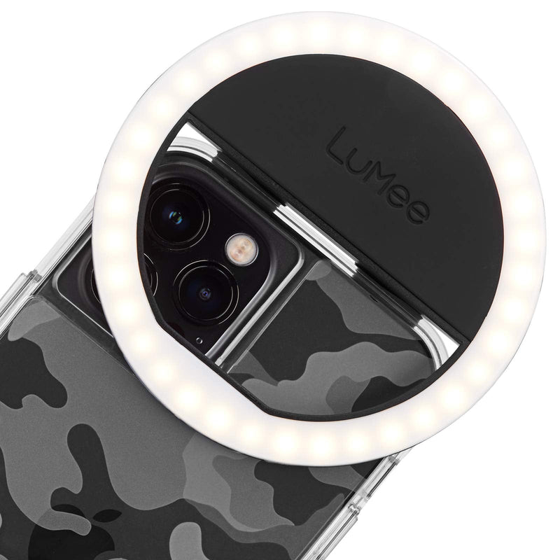 LuMee Studio Clip Light - LED Ring Light for Laptops, Monitors, Smartphones, Tablets - Portable and Rechargeable - Black