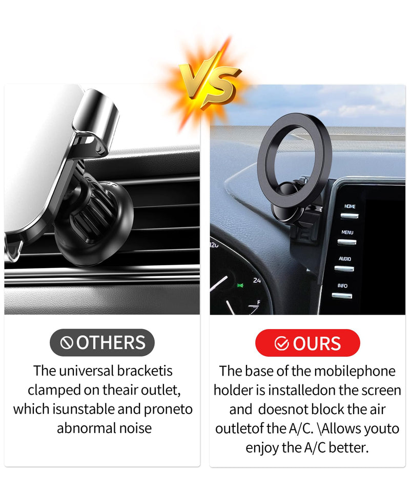 Car Phone Holder for Toyota Avalon 2019-2022, 9" Screen Magsafe Accessories | Magnetic Cell Phone Mount Clip Compatible with iPhone, 3D fit Stable Dashboard GPS Navigation Bracket Cradle Stand