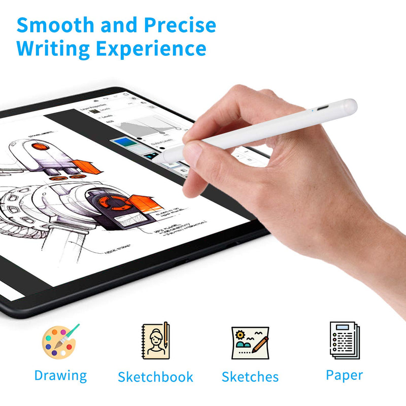 Active Stylus Pens for Lenovo Yoga C740-15.6" FHD Touch Pencil, EDIVIA Electronic Digital Pencil with 1.5mm Ultra Fine Tip Stylus Pens for Lenovo Yoga C740,Good at Drawing and Writing,White