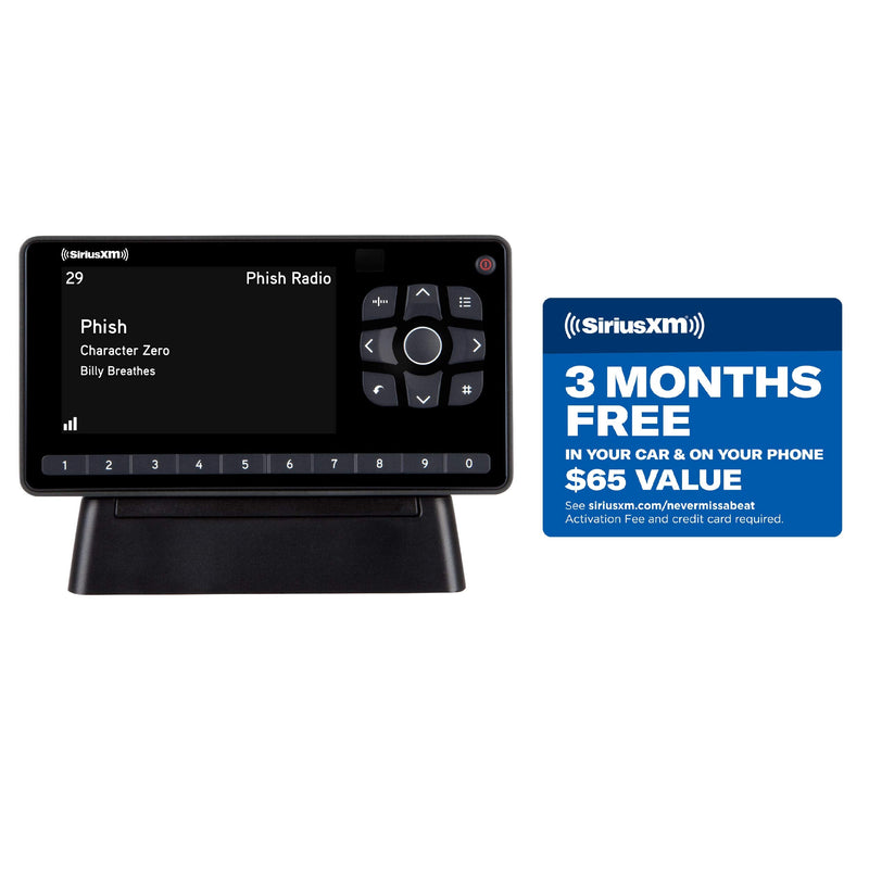 SiriusXM SXEZR1H1 Onyx EZR Satellite Radio with Home Kit, Receive Free 3 Months Service with Subscription – Enjoy SiriusXM in your Home or on Your Powered Audio Speakers Satellite Radio + Home Kit