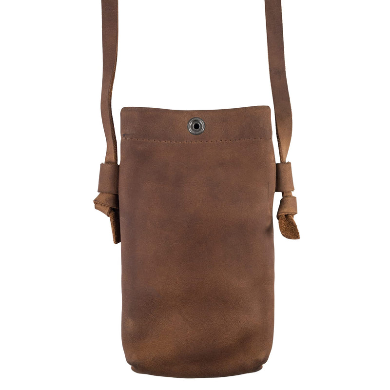 Hide & Drink, Phone Bag Handmade from Full Grain Leather - Bourbon Brown