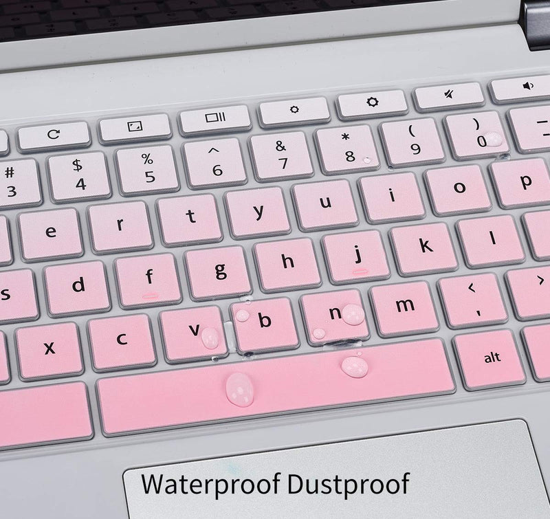 Keyboard Cover Skin for Lenovo Chromebook C330 C340 2-in-1 11.6 / Lenovo 100E 300E 500E Chromebook 11.6 / Lenovo Chromebook N20 N21 N22 N23 11.6 / Lenovo Flex 11 Chromebook 11.6" Skin, Ombre Pink