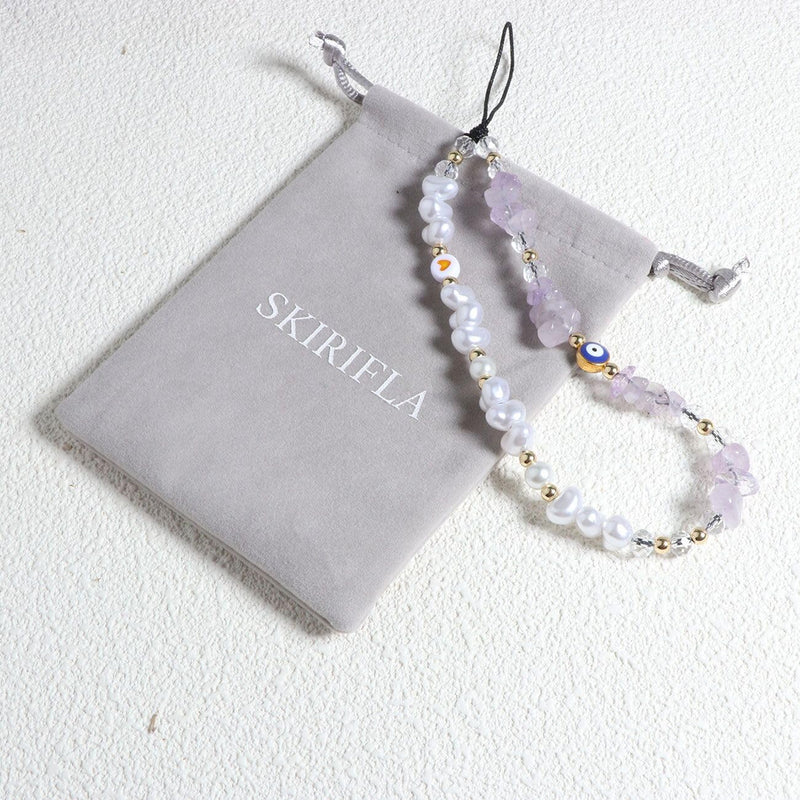 Evil Eye Phone Charm Strap Cell Phone Lanyard Phone Charms Strap Beaded Phone Charms Evil Eye Phone Lanyard Crystal Phone Strap Evil Eye Phone Chain Preppy Phone Charm Kawaii Phone Keychain Violet