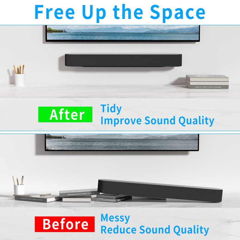 Soundbar Mount for Sonos Beam Wall Mount Bracket Compatible with Sonos Beam Sound Bar Mounts Mounting Bracket, Black
