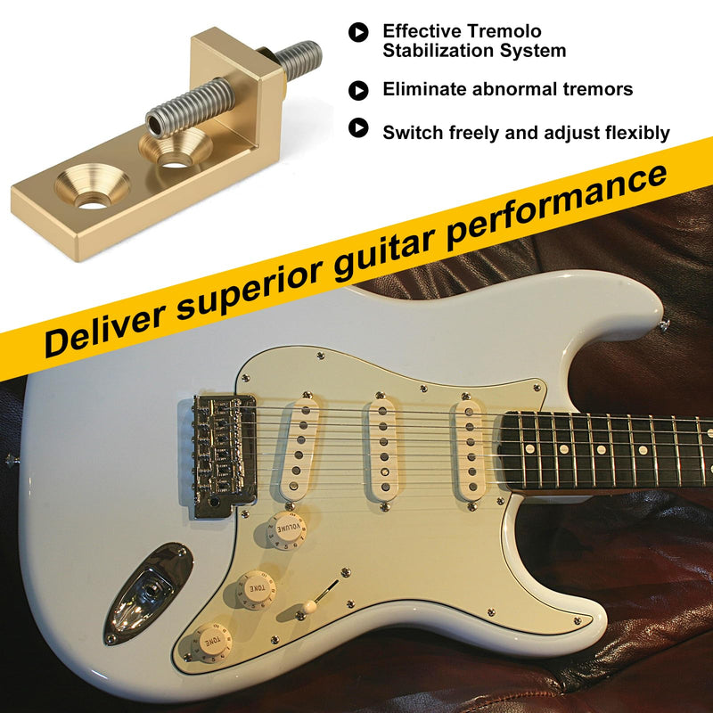 [AUSTRALIA] - Brass Tremolo Stopper Stabilizer Set Suitable for Floyd Rose and Other Floating Bridges Guitar Parts (FMTS) with Screw Wrench 