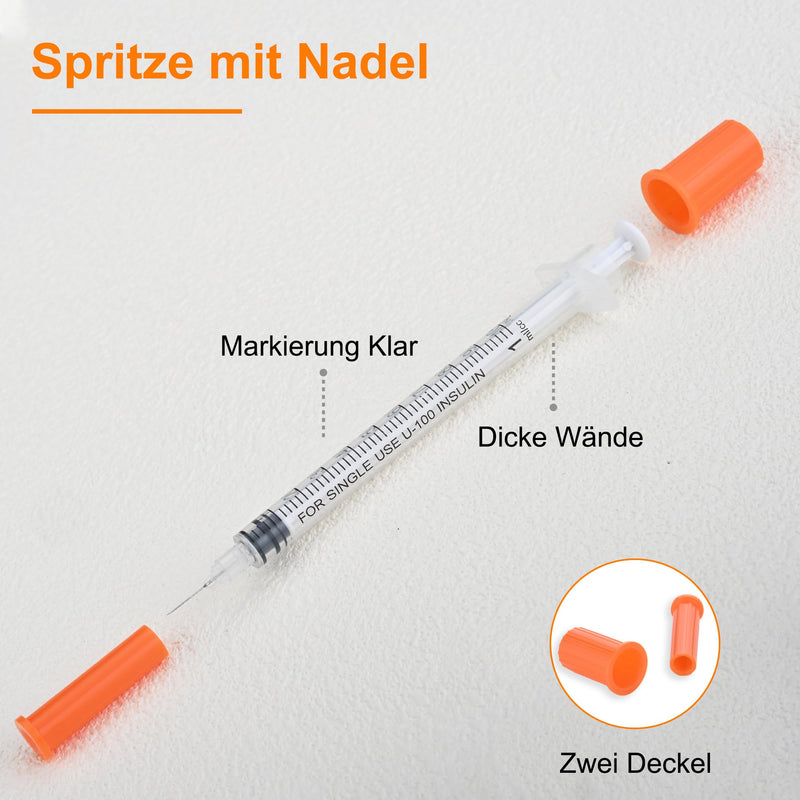 1 ml Plastic Tube, 30G Multi-Purpose Measuring Tools (13 mm) Individually Sealed Pack (20) 20