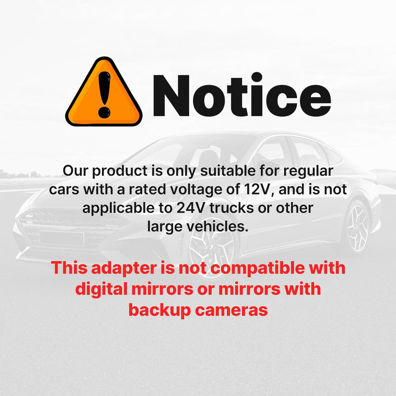 Dashcam Power Adapter 3-pin Model A Compatible with Volvo XC40 XC60 XC90 S60 V60 C40 Dash Cam Power Adapter, Connects to Rearview Mirror, GPS Charger Built-in USB Power Port