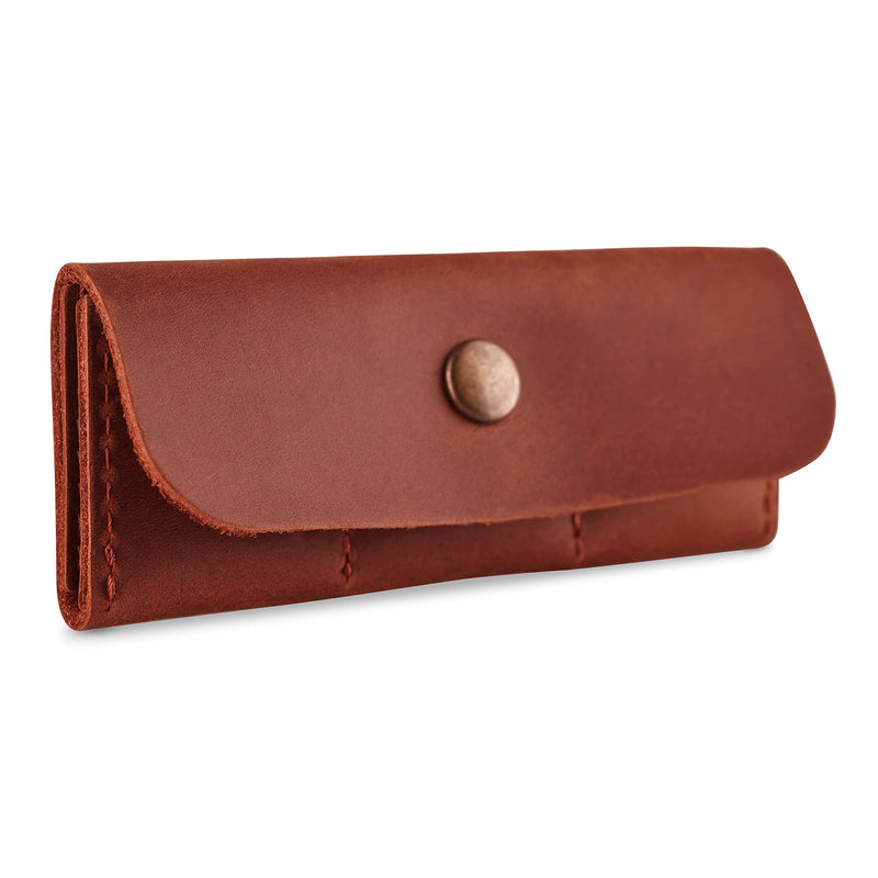 [AUSTRALIA] - Leather Guitar Pick Holder, Guitar Pick Holder Case Bag, Plectrum Case Bag, Pick Cover, Gift for Guitar Players (Cognac) Cognac 