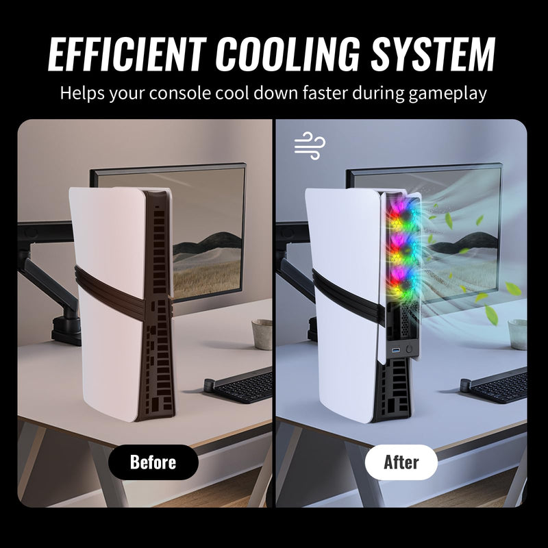 PS5 Pro / PS5 Slim/Stand and Cooling Station Cooling Fans for PS5/ Pro/Slim/,