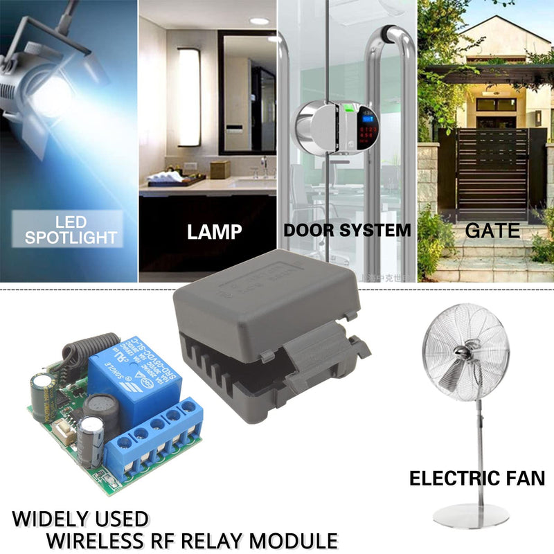 [AUSTRALIA] - DieseRC 5 V - 30 V Radio Remote Switch 1 Channel Radio Control Relay Receiver 12 V 24 V with Transmitter Key Ring Potential-Free Contact Relay Control (1 Receiver and 2 Transmitters) 1 receiver and 2 transmitters 