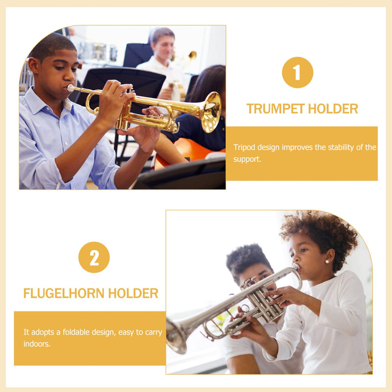 Clarinet Instruments Iron Flugelhorn Displaying Folding Storage Tripod Professional Musical Leg Instrument Portable Trumpet Trumpets Prop Brass Stand for Foldable Display Holder Horn
