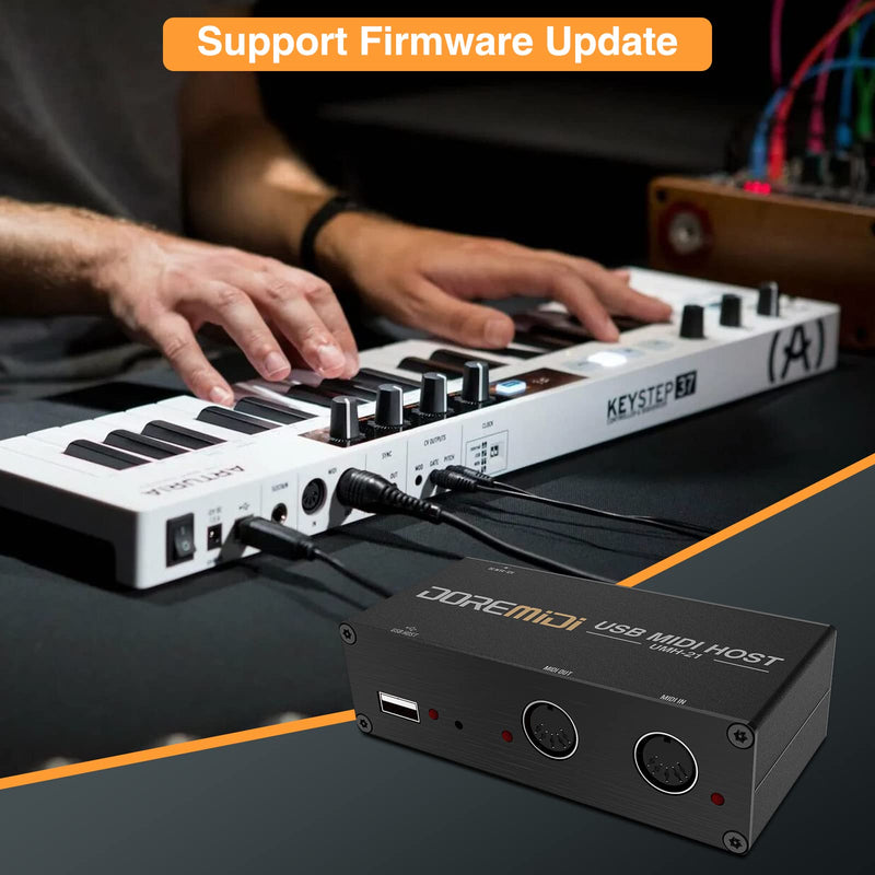 CAMOLA Upgraded USB Host MIDI Interface1-in and 1-out, MIDI Host Box High Speed USB to MIDI Converter, standard MIDI 16 channels, Compatible with USB1.0/1.1(UMH-21) sw-M01592