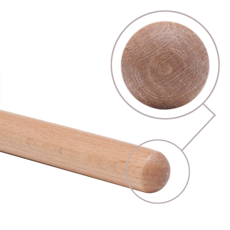 MIHEY 8 Inch Classical Wood Claves Musical Percussion Instrument, Natural Hardwood Rhythm Sticks with a Carry Bag