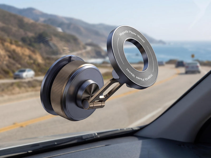 Phone Holder for car 360° Adjustable Vacuum Phone Holder | Phone stand Compatible with iPhone 16 Pro Max, 17, 15, 14, 13, and 12 Plus Various mobile phone models