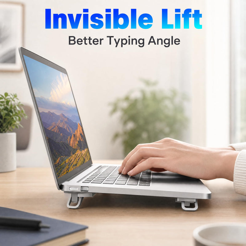 2pcs/4pcs Laptop Stand, Keyboard Support Column, Mini Notebook Stand, Portable Notebook Bracket black 2