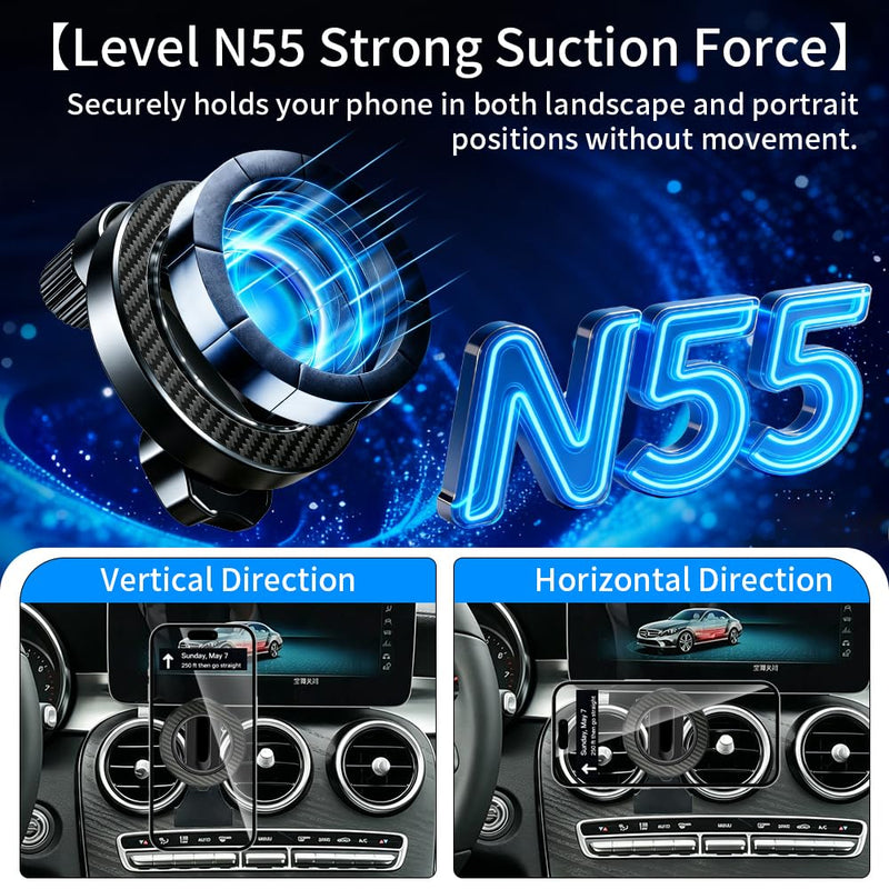 Car Phone Holder Mount for Mercedes Benz C Class 2015-2018 / GLC 2015-2019 | Accessories Magnetic Cellphone Stand, Cell Phones Navigation Charging Screen Cradles,Double 360°Rotation,for Magsafe Magnet for Benz C-Class 2015-2018, GLC 2015-2019
