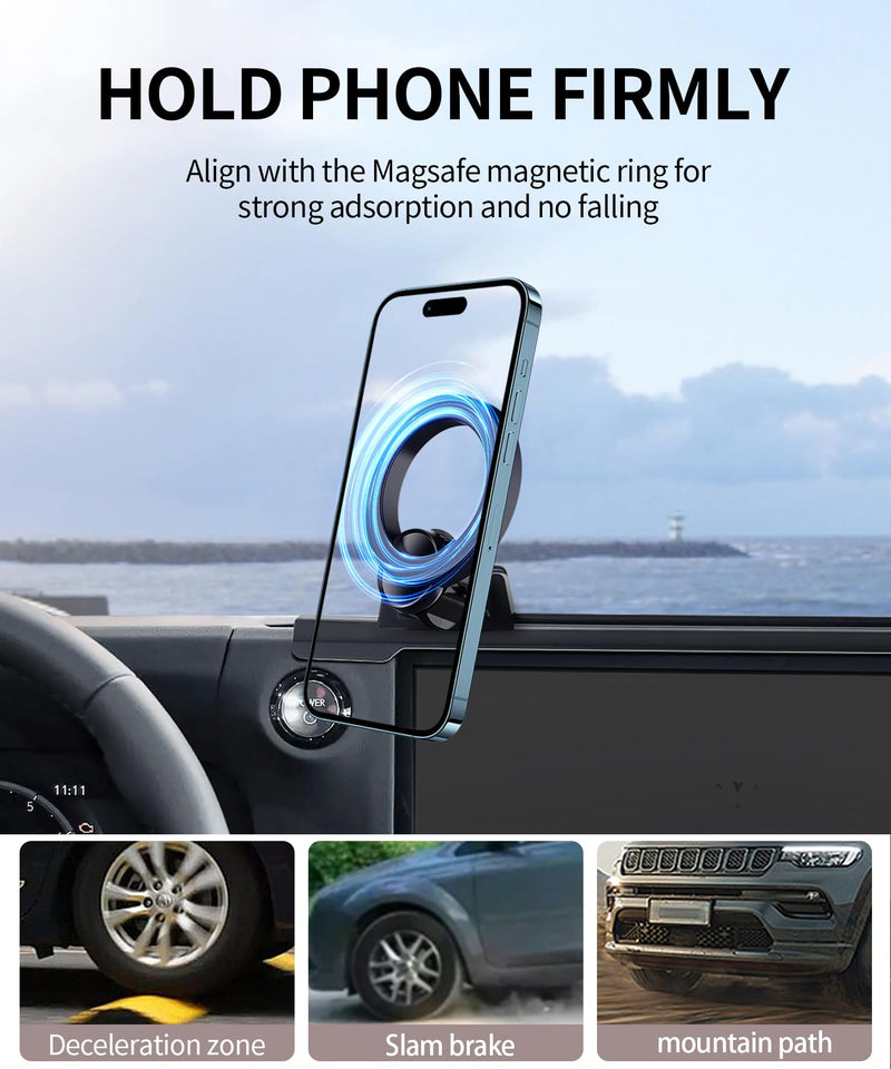 Car Phone Holder for Lexus GX 2024-2026 14" Screen Magsafe Accessories | Magnetic Cell Phone Mount Clip Compatible with iPhone, 3D fit Stable Dashboard GPS Navigation Bracket Cradle Stand