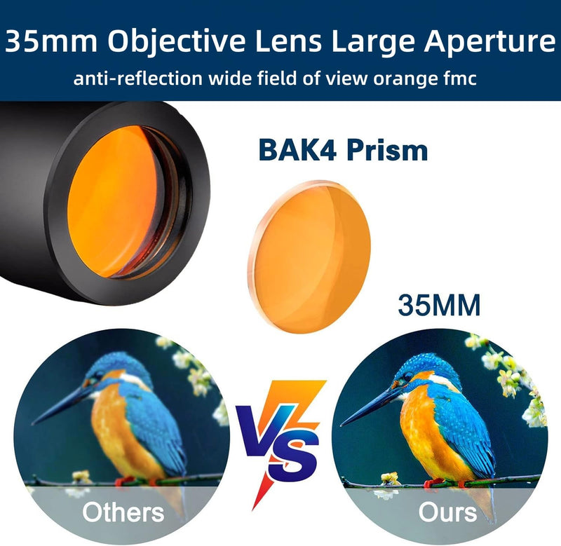 60x60 Compact Binoculars for Adult with Low Light Vision,BAK4 Prism FMC Lens HD Professional Waterproof,High Powered Easy Focus,for Bird Watching,Hunting,Traveling,Sightseeing